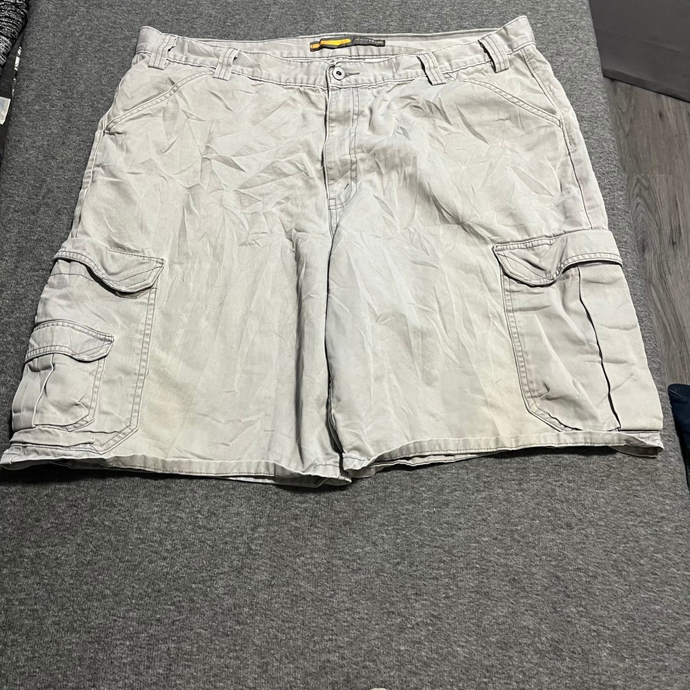 Levis SilverTab Mens Multi Cargo Shorts Gray Khaki Cotton W40 Relaxed Utility